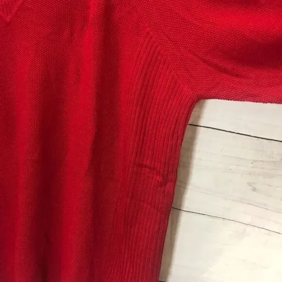 Avenue 3/4 Sleeve Hi-Lo Sweater| Red| Size 18/20 - Picture 8 of 9